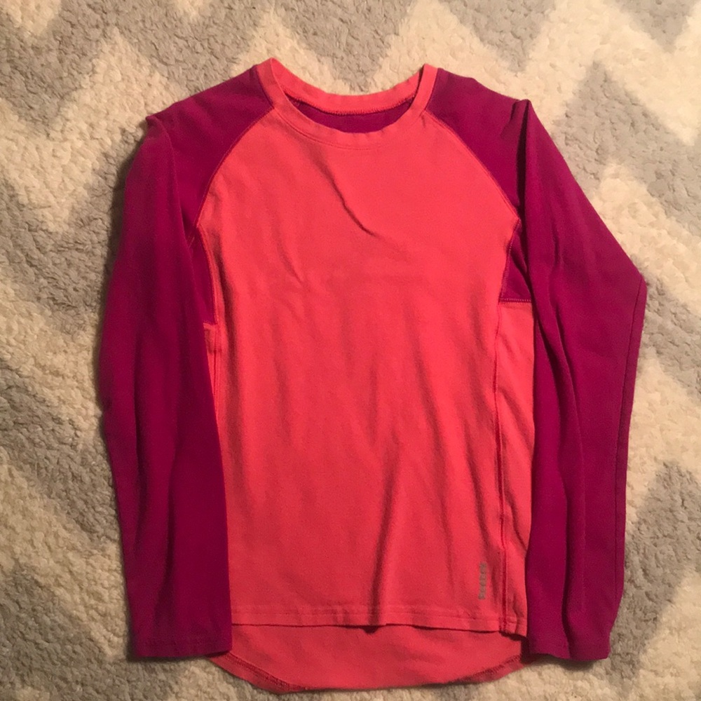 Girl Large Reebok Pink and Purple LongSleeve Shirt